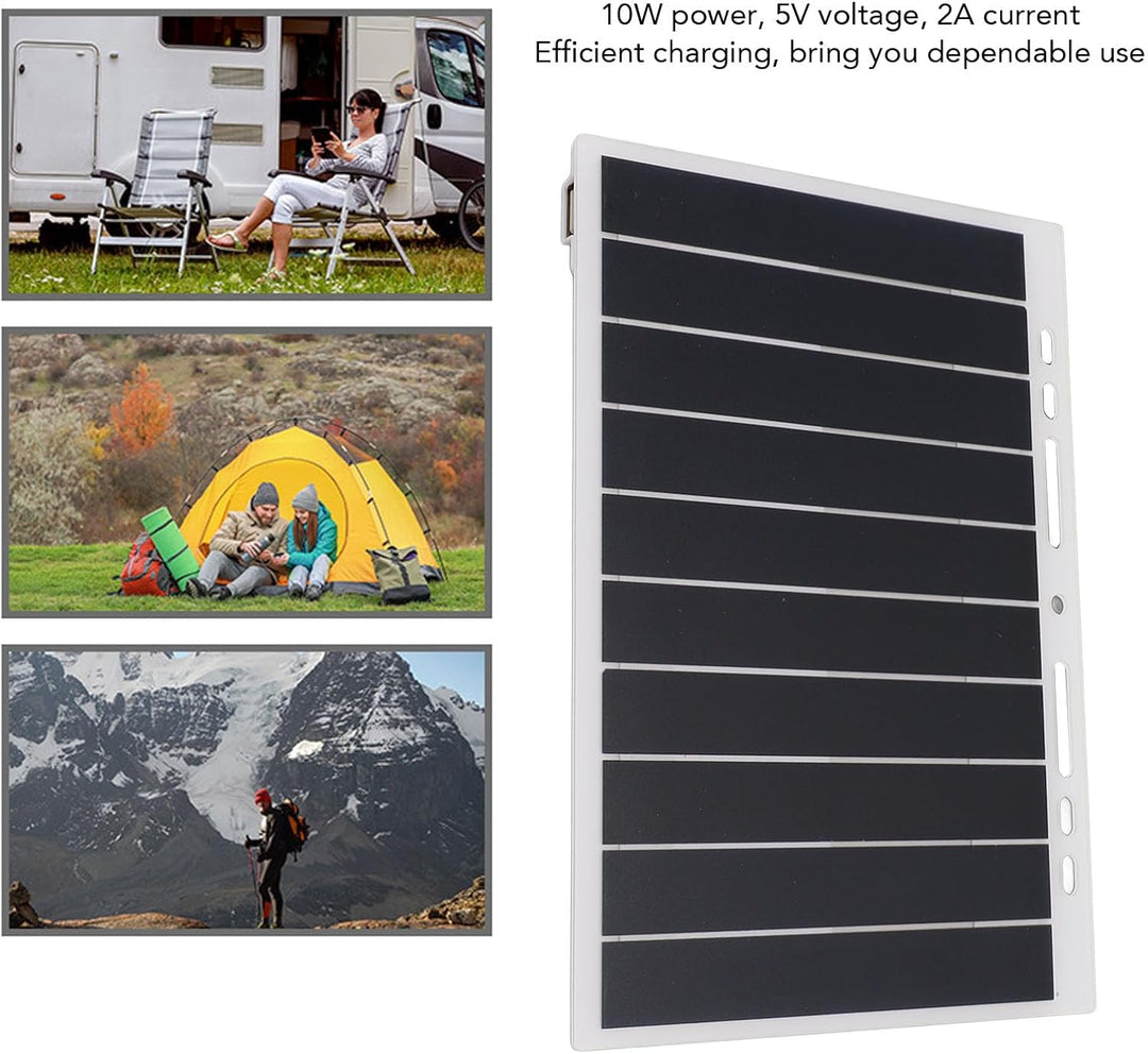 10W 5V 2A Solar Panel Ladegerät, Hochleistungsmonokristalline Silizium -Tragbar -Solar -Batterie -La