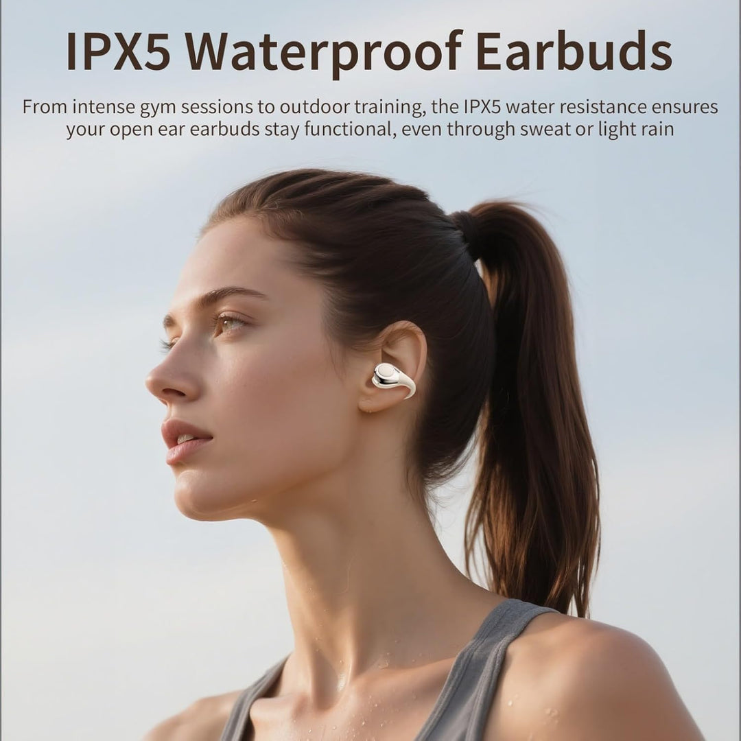 Open Ear Earbuds I5, Bluetooth 6.0 Kopfhörer für Fitnessstudio &amp; Laufen, IPX5 schweissfest, 36H Spie