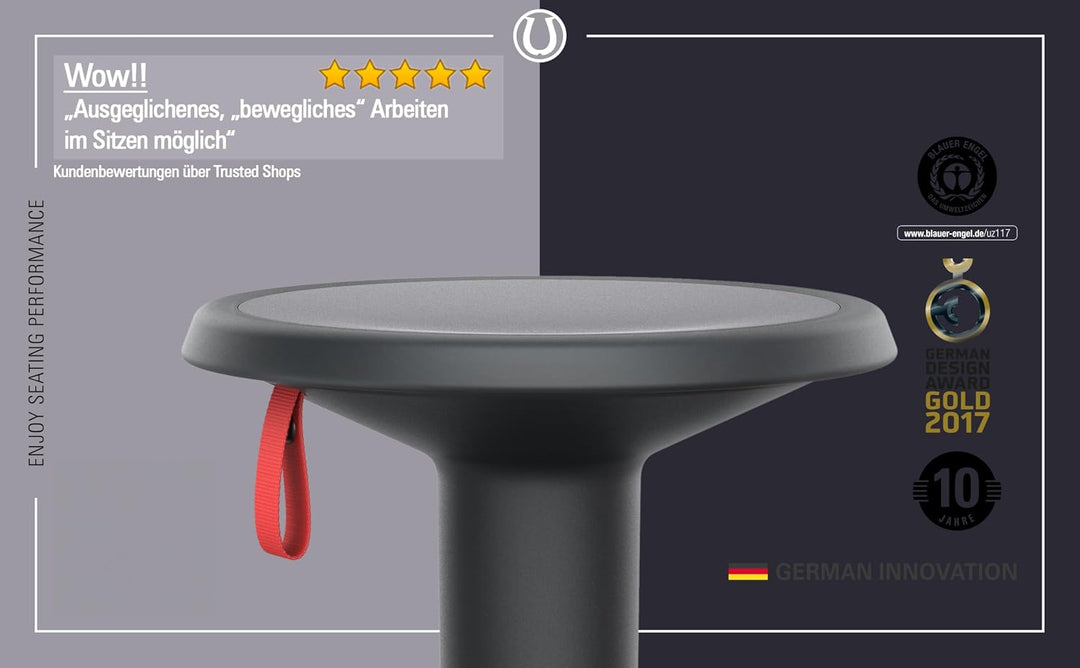 Interstuhl UPis1 - ergonomischer Sitzhocker mit Schwingeffekt - höhenverstellbar - Hocker mit rutsch