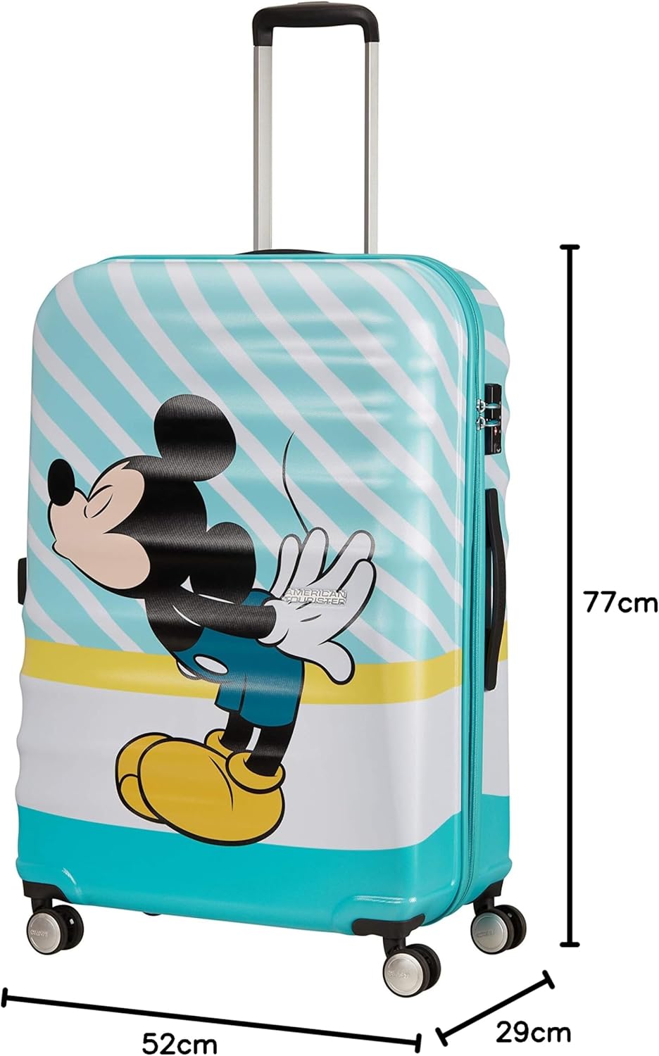American Tourister Wavebreaker Disney - Spinner, Multicolour (Mickey Blue Kiss) L(77 cm - 96 L)