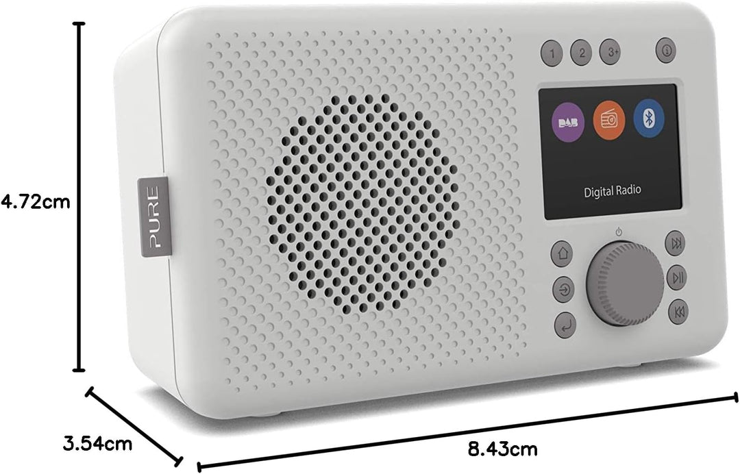 Pure Elan DAB+ Tragbares DAB+ Radio mit Bluetooth 5.0 (DAB/DAB+ und UKW Radio, TFT Farbdisplay, 20 S