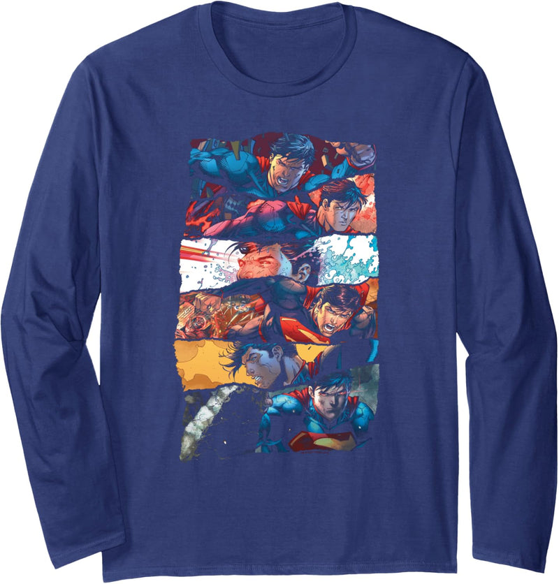 Superman Torn Collage Langarmshirt