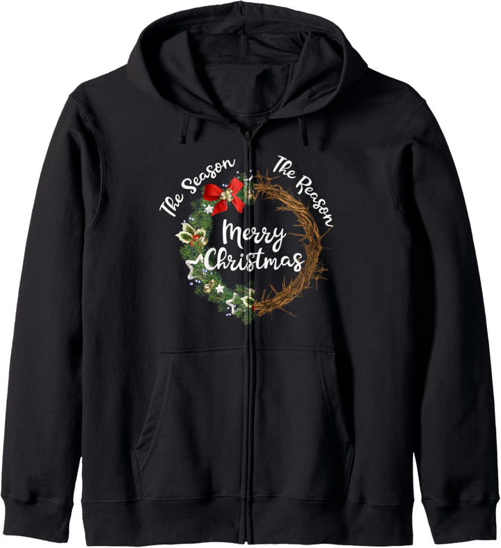 Reason For The Season Wreath Crown Thorns Christmas Kapuzenjacke