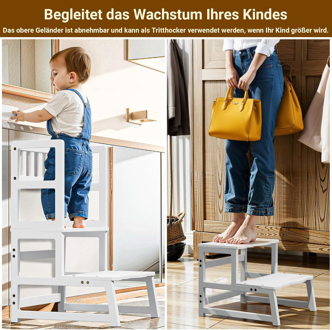COSYLAND Lernturm ab 1 Jahr & 2 Jahre – Montessori Lernturm für Kinder – Sicherer Learning Tower & T