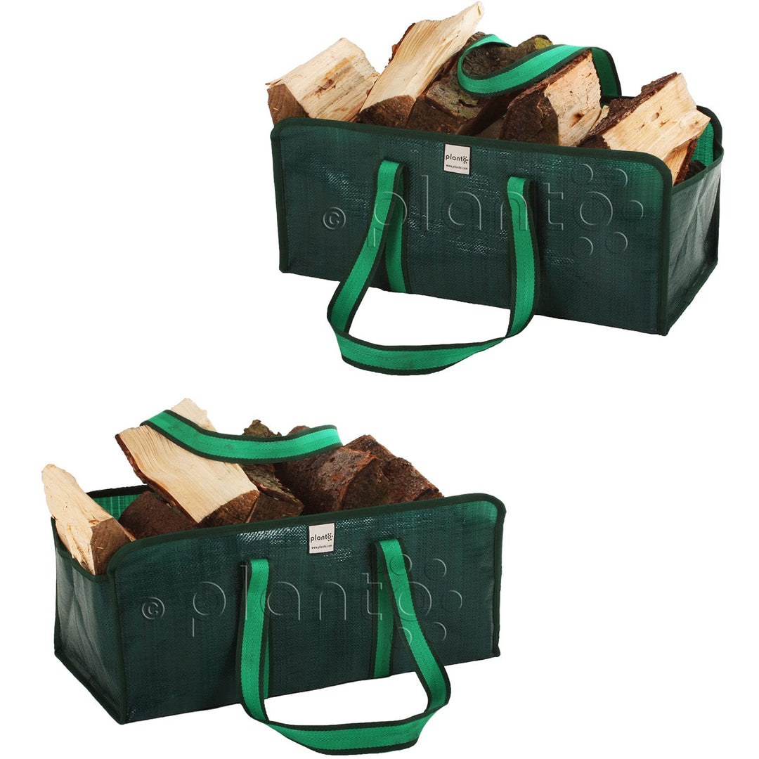 planto Kaminholztasche Selbststehende Tasche für Brennholz, Brennholztasche, Einkaufstasche, reissfe