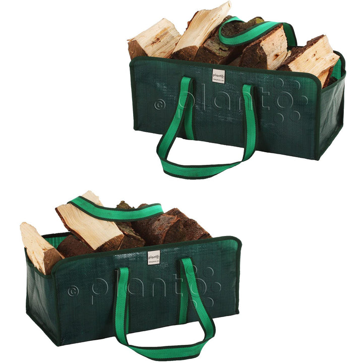 planto Kaminholztasche Selbststehende Tasche für Brennholz, Brennholztasche, Einkaufstasche, reissfe