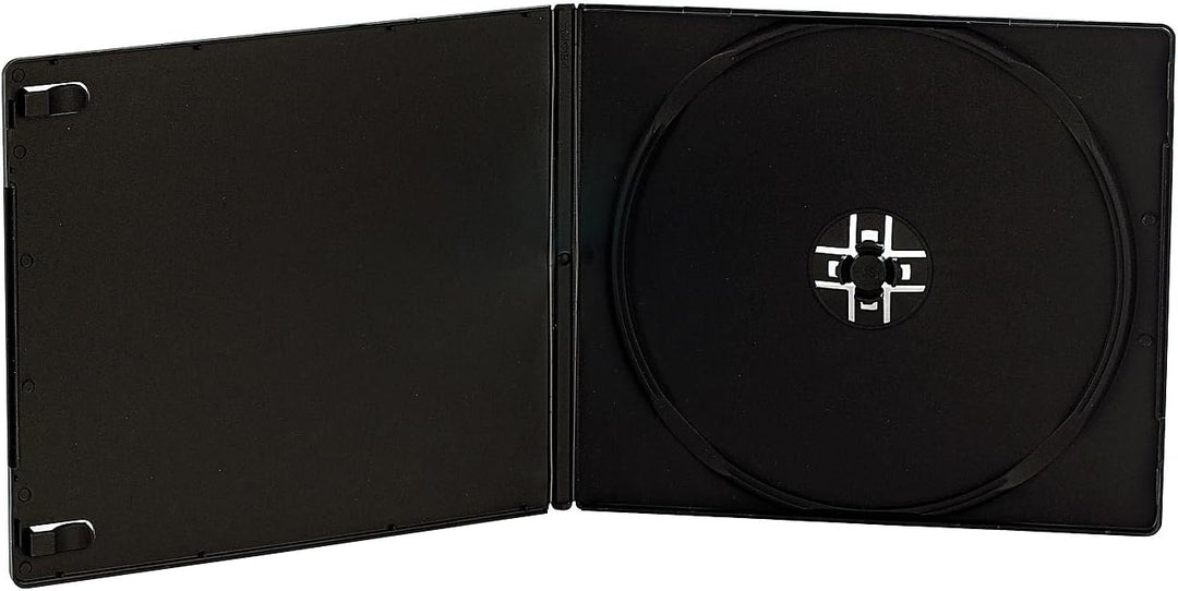 PEARL Hüllen: Doppel CD Slim Soft Boxen im 50er-Set, 7 mm, schwarz (DVD Hülle, Hülle für Doppel-CD,
