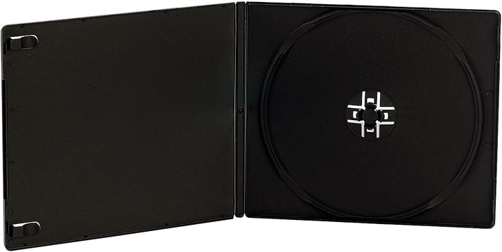 PEARL Hüllen: Doppel CD Slim Soft Boxen im 50er-Set, 7 mm, schwarz (DVD Hülle, Hülle für Doppel-CD,