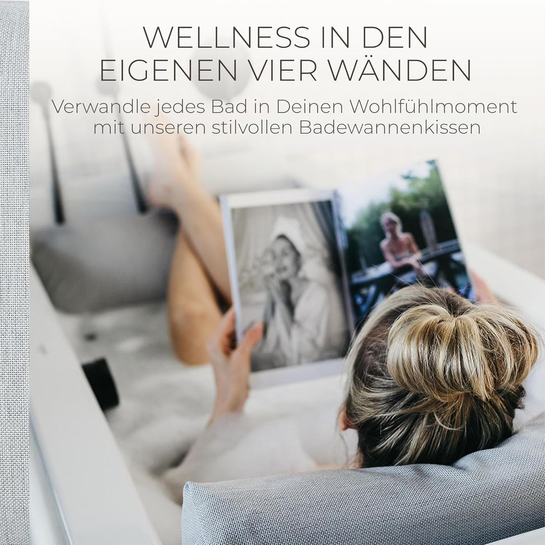 BADESOFA® Fusskissen | Premium-Qualität | Badewannen-Kissen für bequemes Baden | Made in EU | Badewa