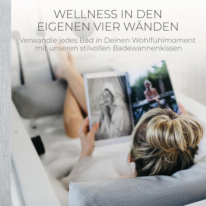 BADESOFA® Fusskissen | Premium-Qualität | Badewannen-Kissen für bequemes Baden | Made in EU | Badewa