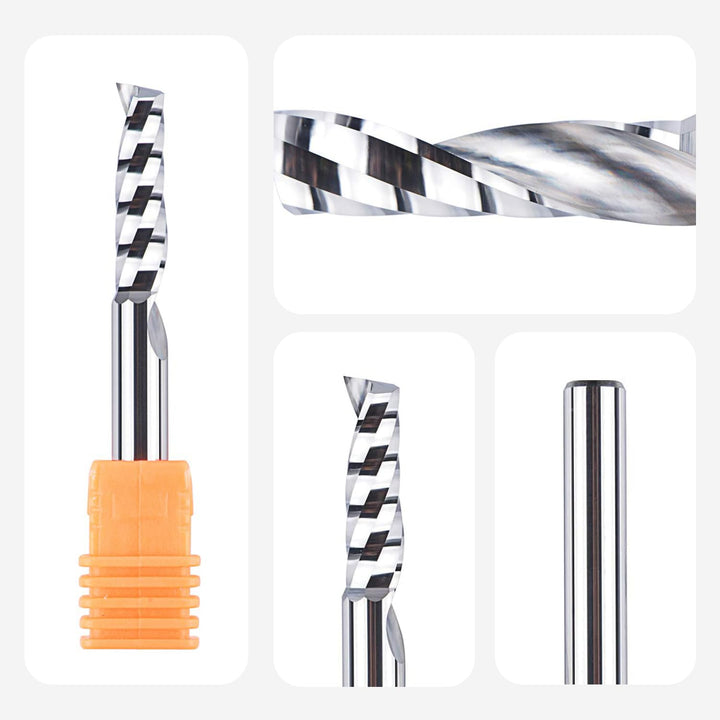 SpeTool 2 Stück Alu Fräser 6mm Schaft Fräser Aluminium Einschneider Fräser 22mm Schnittlänge VHM Frä