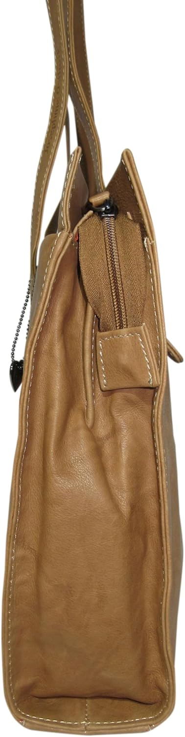 Josephine Osthoff Damen Handtasche Legat, Shopper aus 100% Echleder, handgemacht mit Laptopfach bis