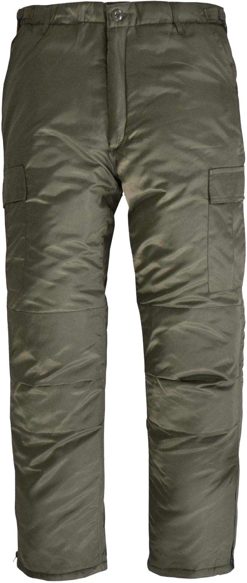 normani Winter Thermohose - gefüttert - wasserabweisendes Nylon-Obermaterial S Oliv, S Oliv