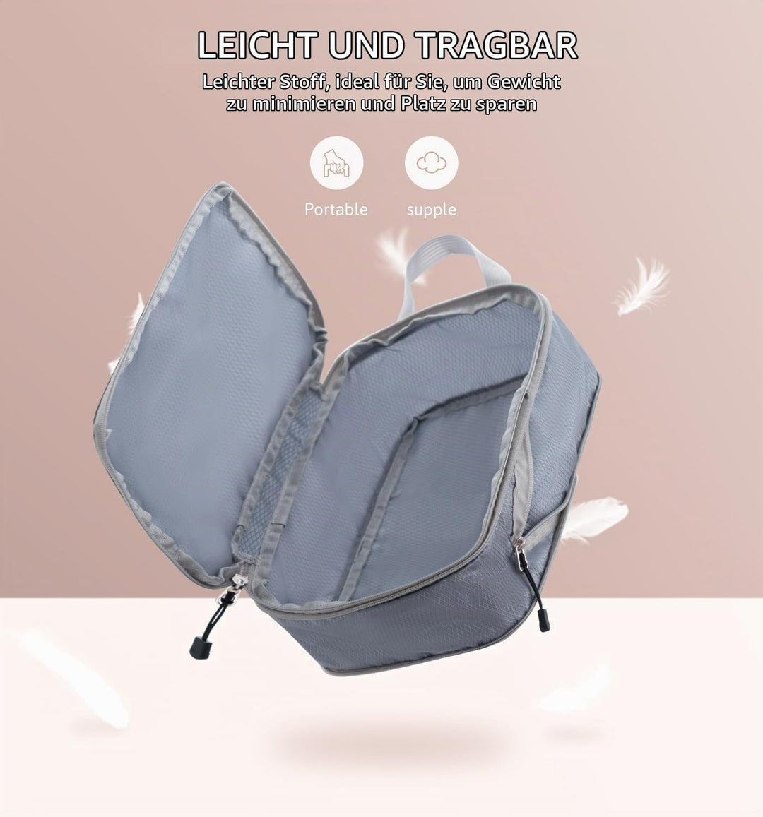 Meowoo Packing Cubes Kompression Koffer Organizer Packwürfel Packtaschen Kleidertaschen Verpackungsw