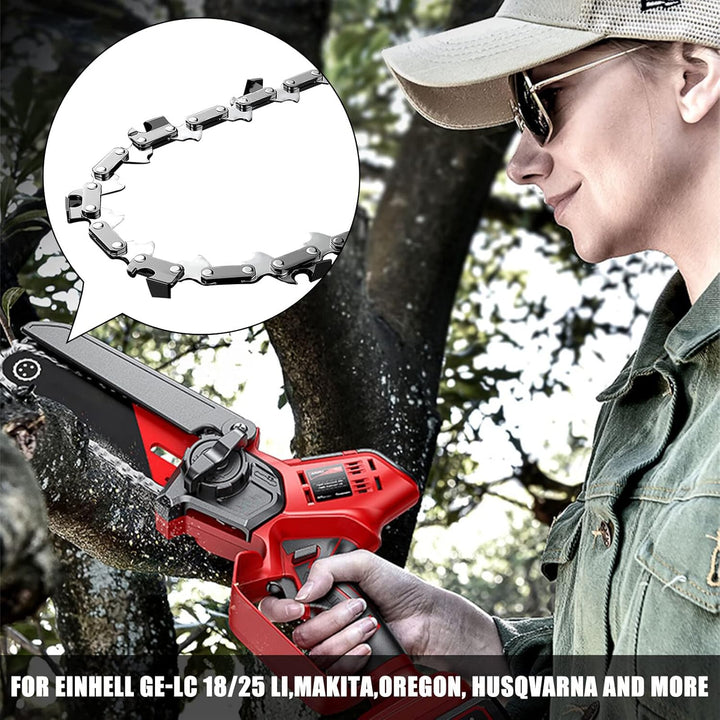 3er-Pack Sägeketten Kettensäge Kette, 25cm Sägeketten 3/8“LP 40 Antriebsglieder 1.1 mm rückschlagsar