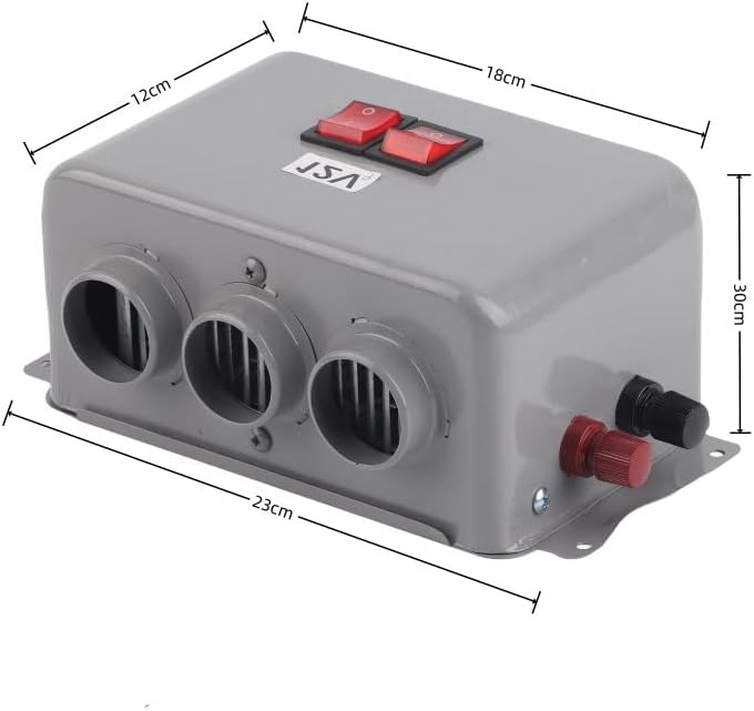 Autoheizung, 12V Kompaktautoheizung 3-Loch 600W - 800W Winterschnelle Heizung Wärmer Frost Entfernen