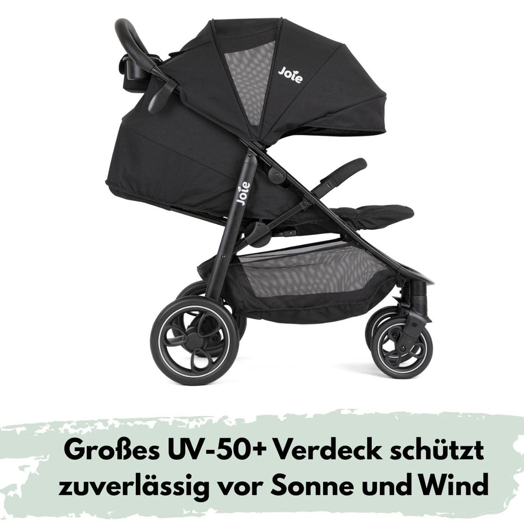 Joie Litetrax Buggy Set mit Thermo-Fusssack | Komfortabler Sportwagen für Stadt & Gelände, Flex-Fede