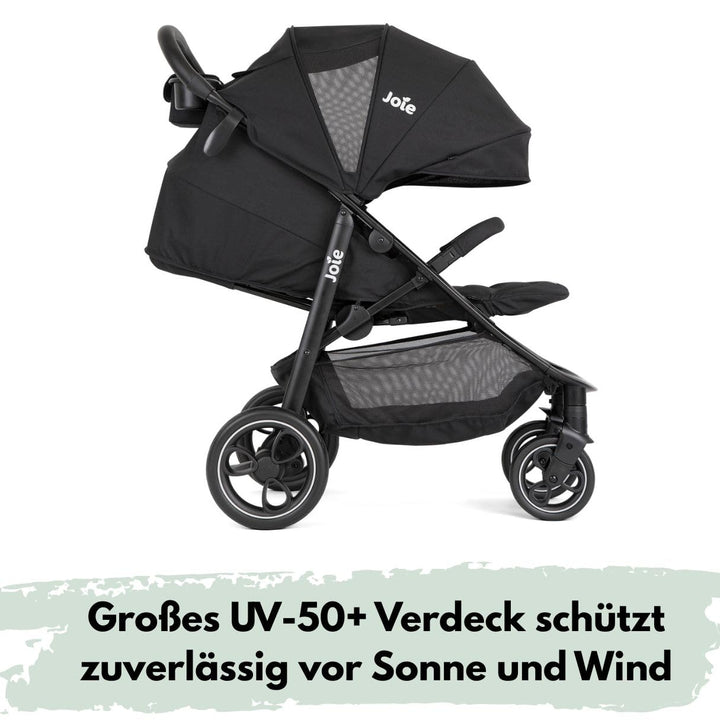 Joie Litetrax Buggy Set mit Thermo-Fusssack | Komfortabler Sportwagen für Stadt & Gelände, Flex-Fede