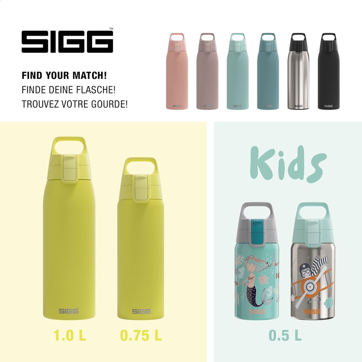SIGG - Edelstahl Trinkflasche - Shield ONE - Für Kohlensäurehaltige Getränke Geeignet - Auslaufsiche