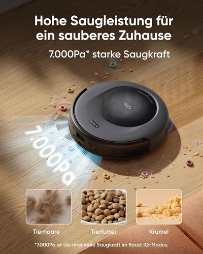 eufy Saugroboter Omni C20 mit All-in-One-Station, Auto-Entleerung, Auto-Wasch- und Trocknungsfunktio