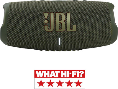 JBL Charge 5 Bluetooth-Lautsprecher in Khaki – Wasserfeste, portable Boombox mit integrierter Powerb