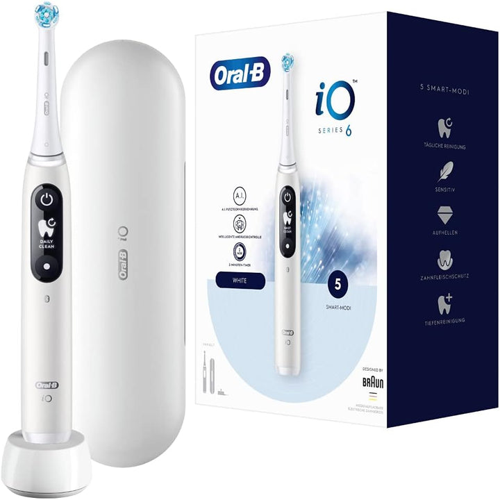 Oral-B iO Series 6 Elektrische Zahnbürste/Electric Toothbrush, 5 Putzmodi für Zahnpflege, Magnet-Tec