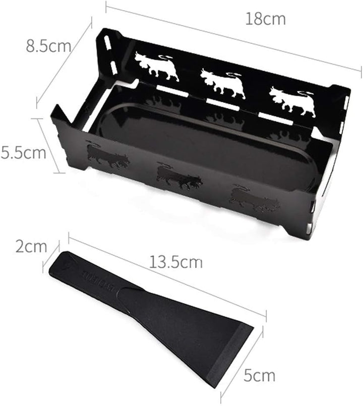 TAMUME Käse Griller Käse Schmelzgerät Tragbar Kerzenlicht Raclette-Metall Antihaft-Käsepfanne (Nero)