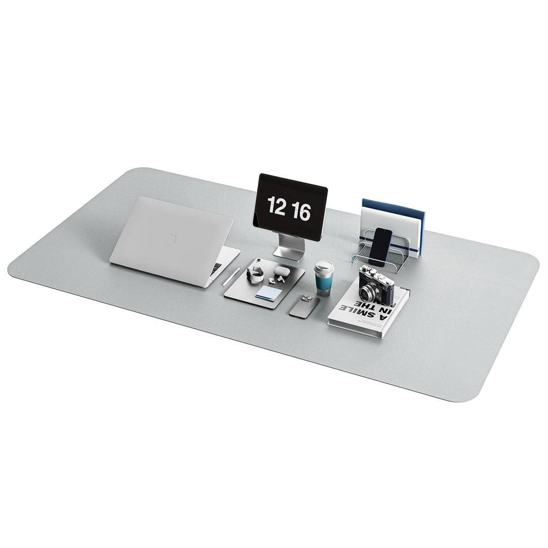 YSAGi Schreibtischunterlage, Mauspad mit Leder und Rutchfeste Wildleder, Multifunktionales Office Mo