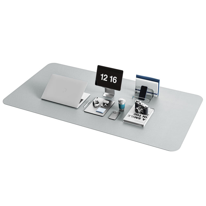 YSAGi Schreibtischunterlage, Mauspad mit Leder und Rutchfeste Wildleder, Multifunktionales Office Mo