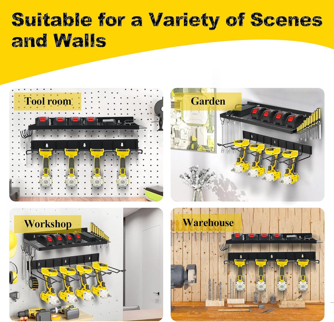 Werkzeugspeicher Aufbewahrung Wandhalterung, Pollen Elektrowerkzeug Organizer Akku Schlagbohrschraub