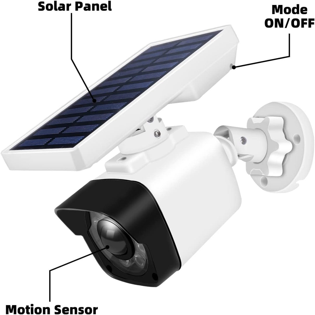 Aottom Dummy Kamera mit Solarlampe Aussen mit Bewegungsmelder, Solarbetriebene Kamera Attrappe Überw