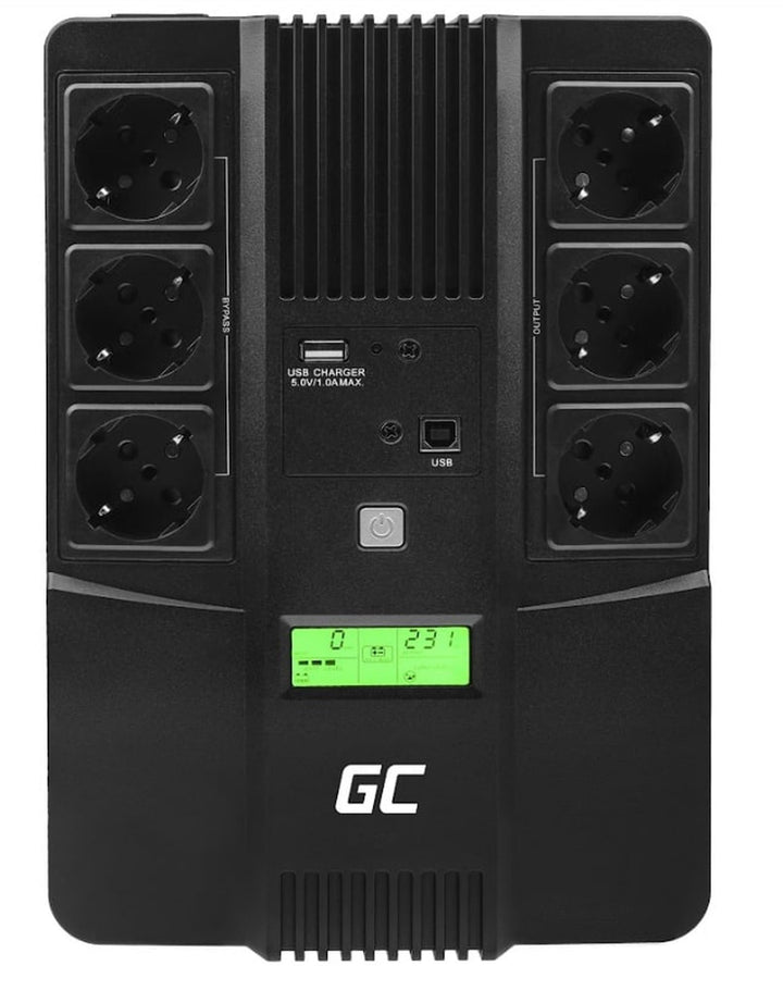 Green Cell® UPS USV Unterbrechungsfreie Stromversorgung 800VA (480W) mit Überspannungsschutz 230V Li