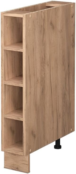 Vicco Küchenregal Fame-Line, Goldkraft Eiche/Goldkraft Eiche, 15 cm ohne Arbeitsplatte Regaluntersch