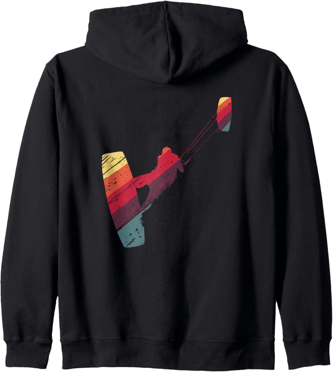 Kiteboarding Shirt mit Kitesurfer im retro vintage Look Kapuzenjacke