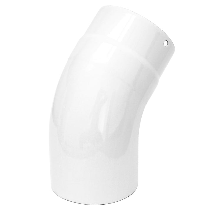 raik ESH027-120-w Rauchrohrbogen/Ofenrohrbogen Emaille 120mm - 45° Bogen glatt Weiss, Weiss