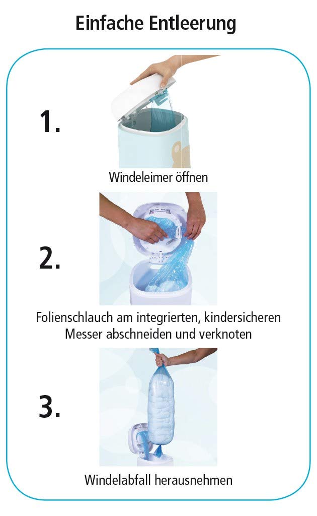 Angelcare AR5003-DE 3er-Pack Nachfüllkassette Dress-Up, blau, Dress-Up