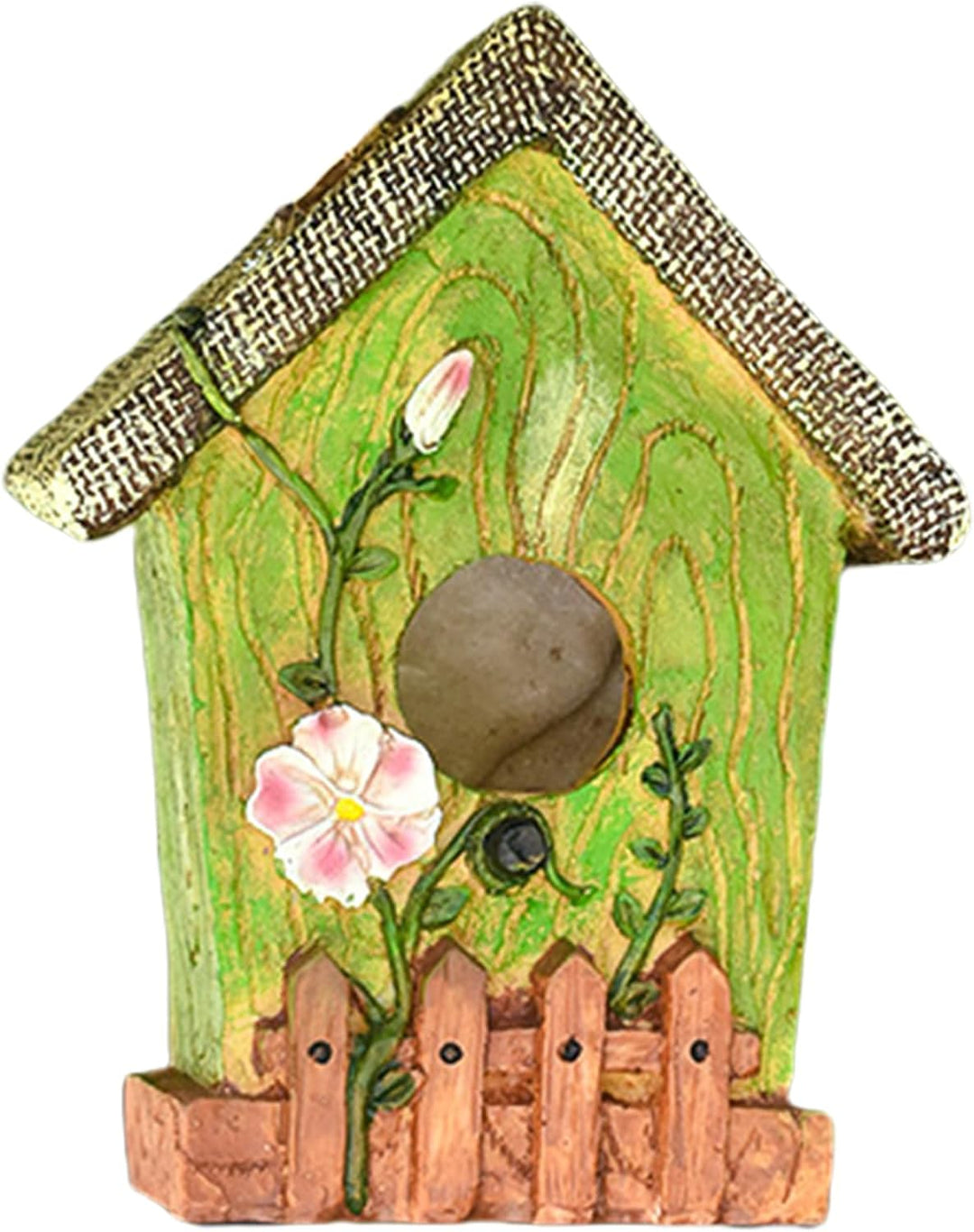 Vogelhaus für Baum, Outdoor Vogelhäuser - Harz handgeschnitztes Vogelhaus - Bunte Nistkiste, Gartend