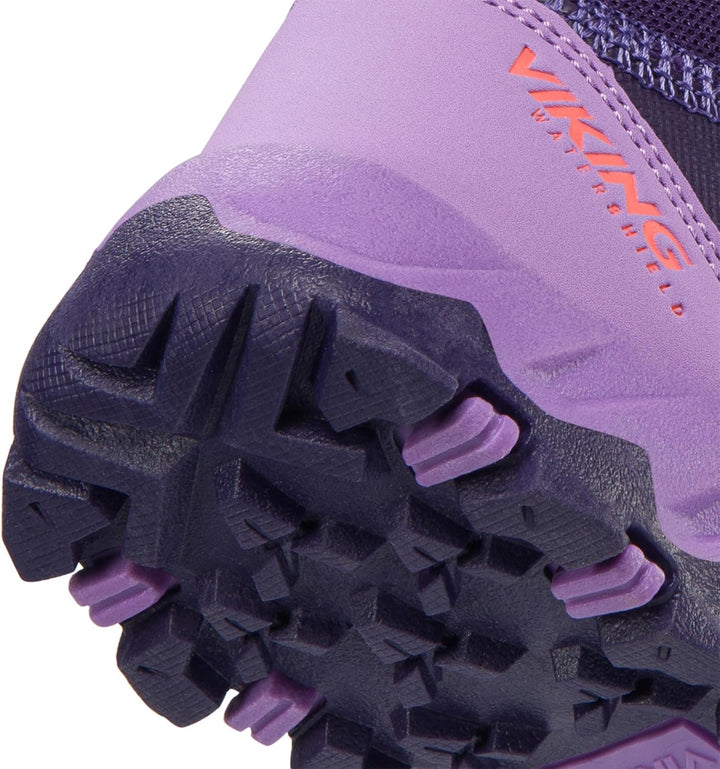 Viking Unisex Kinder Track Mid Wp 2v Walking Shoe 29 EU Aubergine Lilac, 29 EU Aubergine Lilac