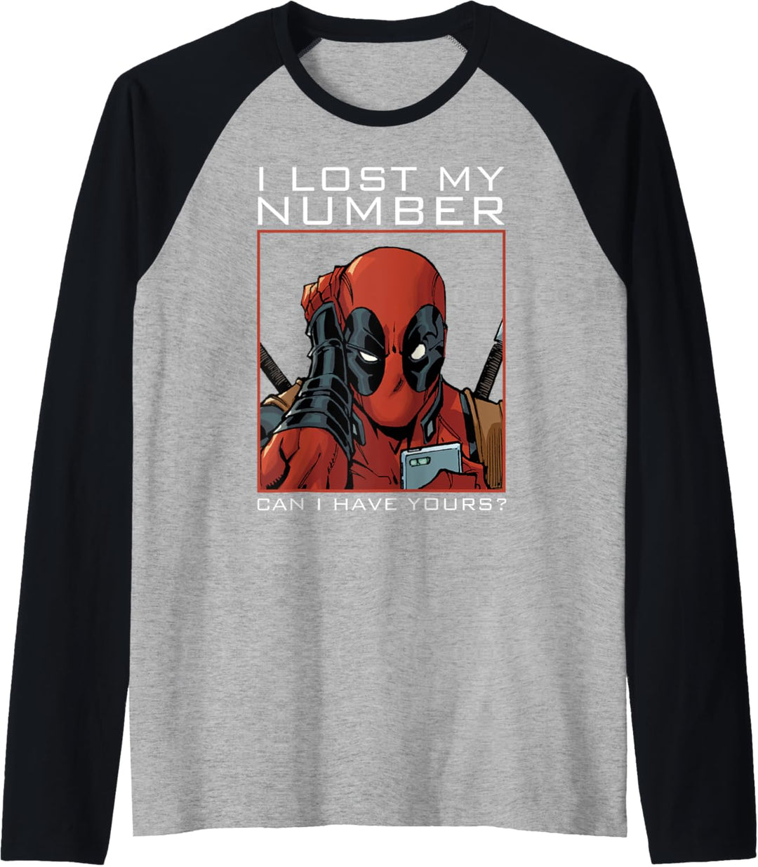 Marvel Deadpool I Lost My Number Can I Have Yours Raglan