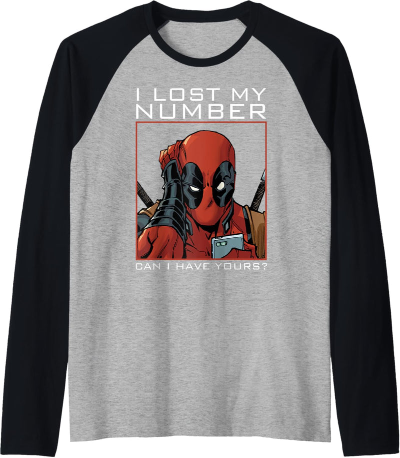 Marvel Deadpool I Lost My Number Can I Have Yours Raglan