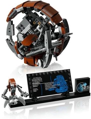 LEGO Star Wars Droideka Set, Droiden-Modellbausatz für Erwachsene, Deko für das Büro, Sammlerstück,
