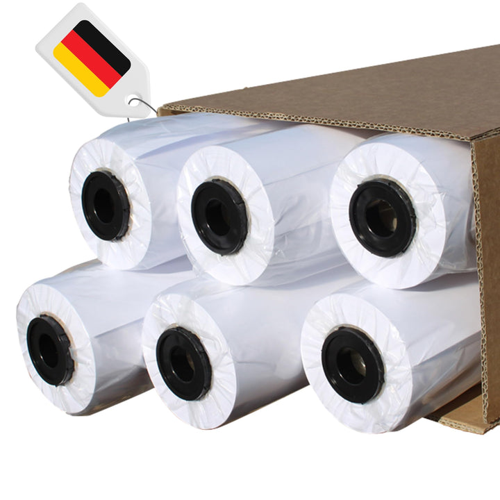 CABRO 513914-50 Qualitäts-Plotterpapier, 6 Rollen, 90 g, 914mm x 50m für brillante Farben, exakte Li