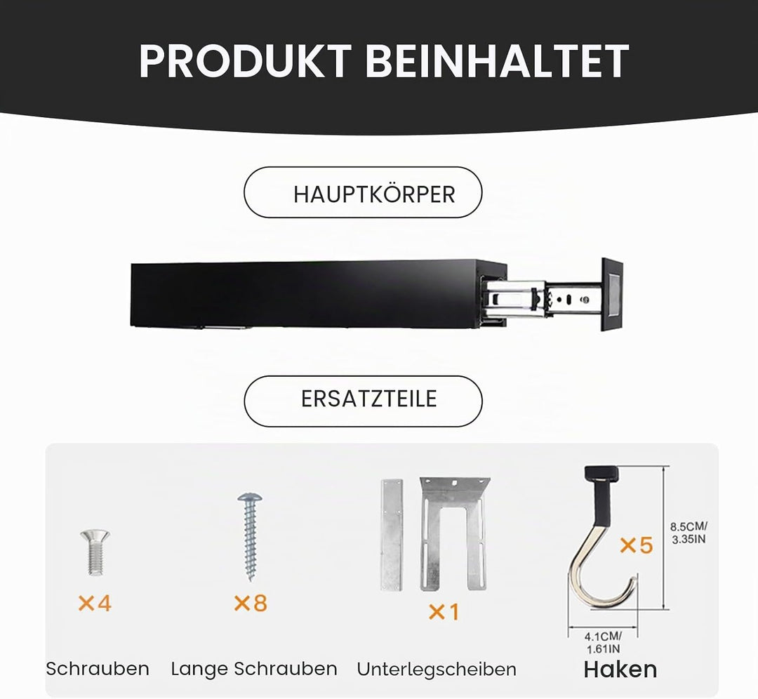 Generisch Ausziehbare Topfgestelle,Hängend Pfannenhalter,Pull Out Pot Racks,Aufhängen unter dem Schr