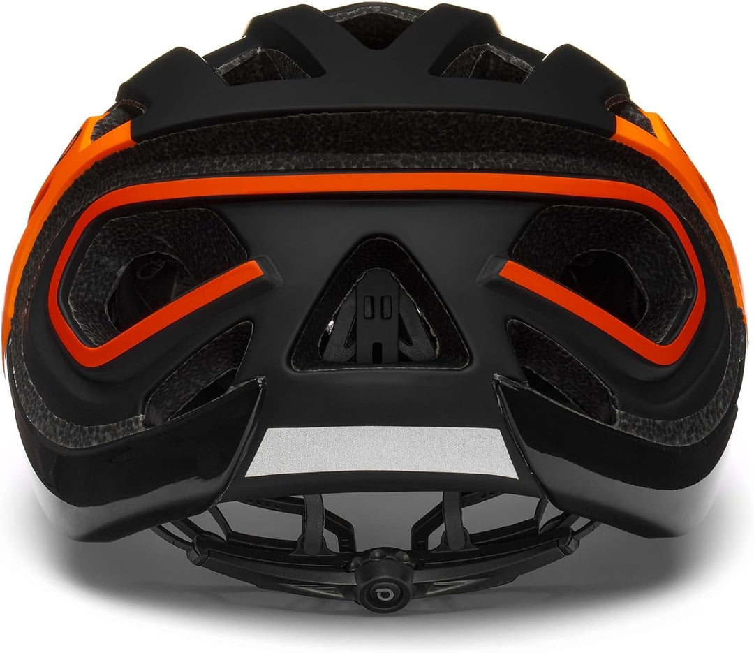 Briko Unisex – Erwachsene Blaze Helmet, Matt Black-Orange, M