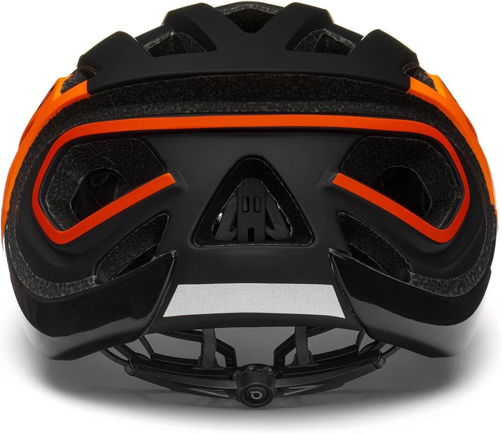 Briko Unisex – Erwachsene Blaze Helmet, Matt Black-Orange, M