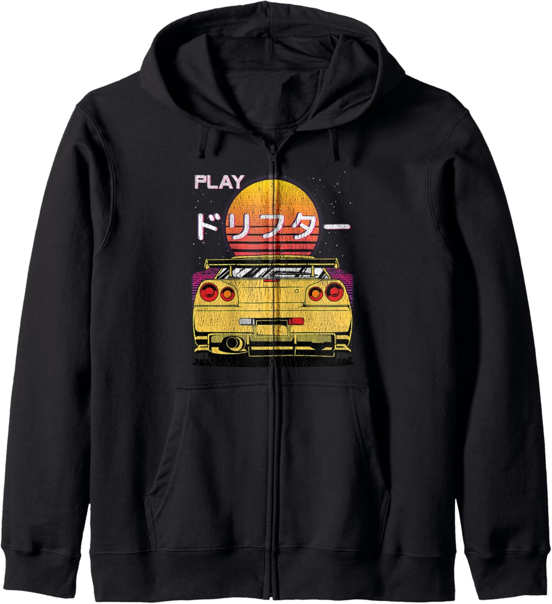 JDM Import Tuner Drift Auto Street Racing Synthwave Retrowave Kapuzenjacke