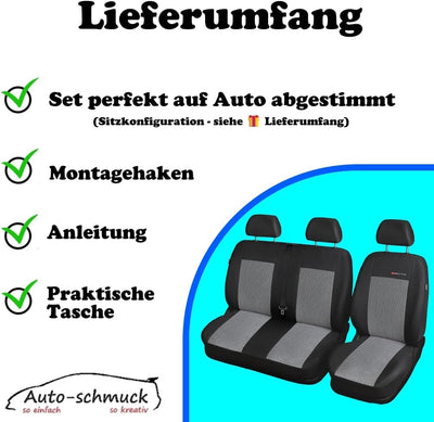 Transit Sitzbezüge nach Mass Autoplanen perfekte Passform Schonbezüge Sitzschoner Velour + Strickpol