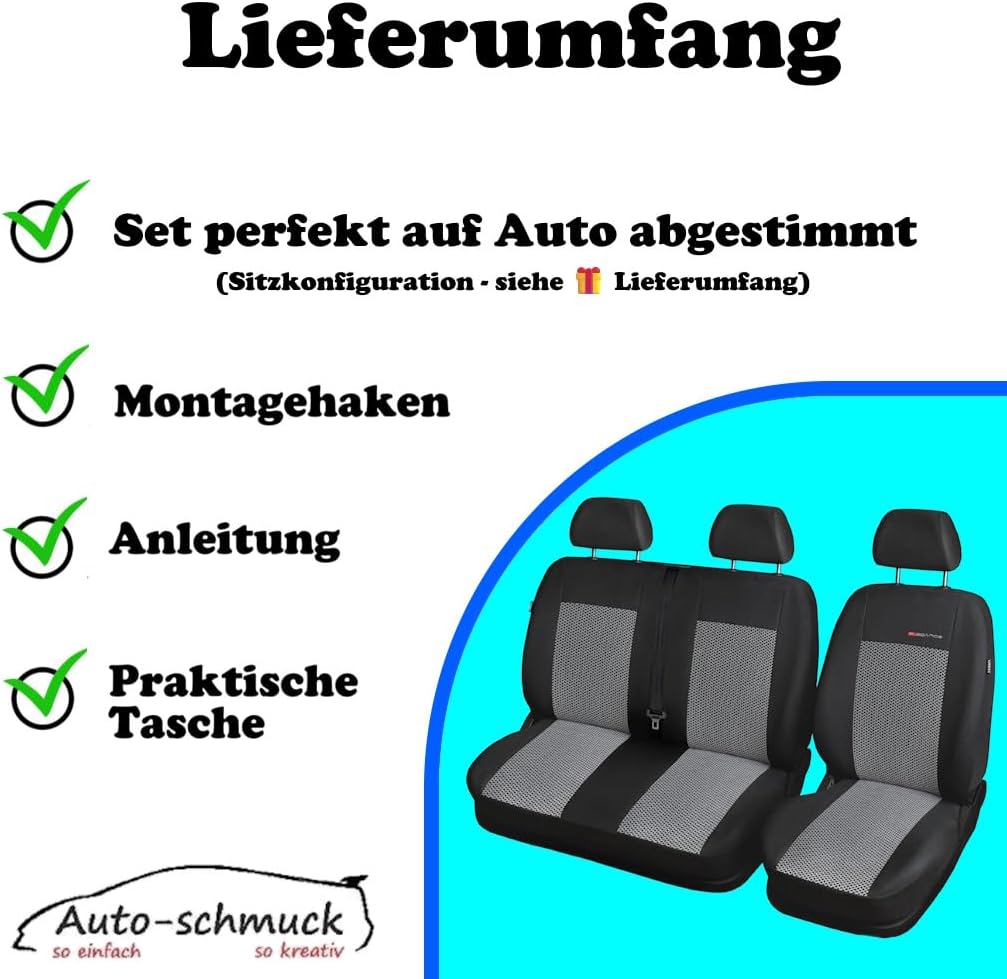 Jumper Massgeschneiderte Sitzbezüge - Perfekte Passform - Velour mit Strickpolster