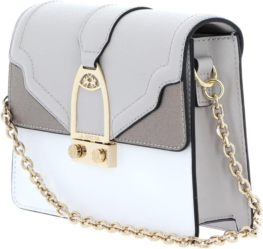 La Martina Portena Shoulder Bag SilverCloud/White/ACC