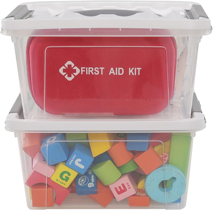 Saedy 6er-pack Aufbewahrungsbox Mit Deckel, 6 L Stapelbare Plastikbox Klein